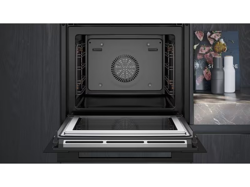 Siemens Einbaubackofen mit Mikrowelle iQ700 HM736G1B1C Schwarz