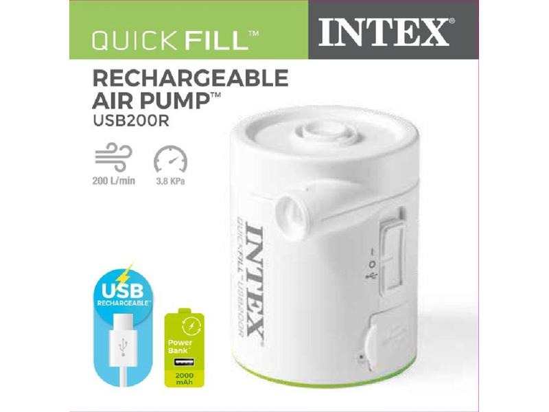 Intex Luftpumpe Quick-Fill Wiederaufladbar, USB150