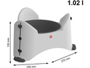 Rotho Verstellbarer Futternapf Sammy, 1.02 l, Weiss