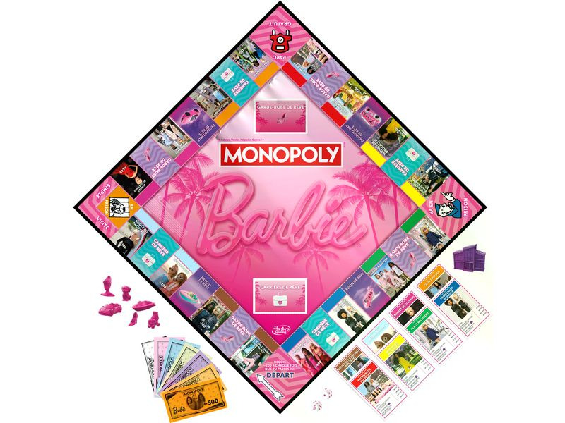 Hasbro Gaming Familienspiel Monopoly Barbie -FR-