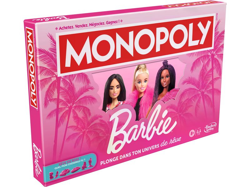 Hasbro Gaming Familienspiel Monopoly Barbie -FR-