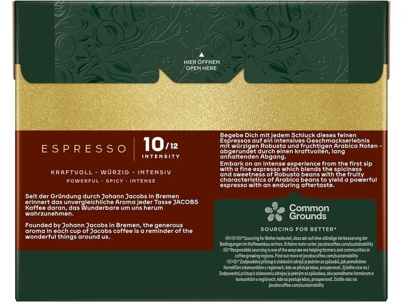 Jacobs Kaffeekapseln Espresso 10 Intenso 5 x 40 Stück