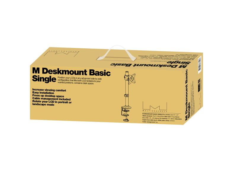 Multibrackets Tischhalterung Basic Single bis 10 kg – Schwarz