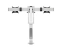 Multibrackets Tischhalterung Gas Lift Arm + Duo Crossbar Weiss