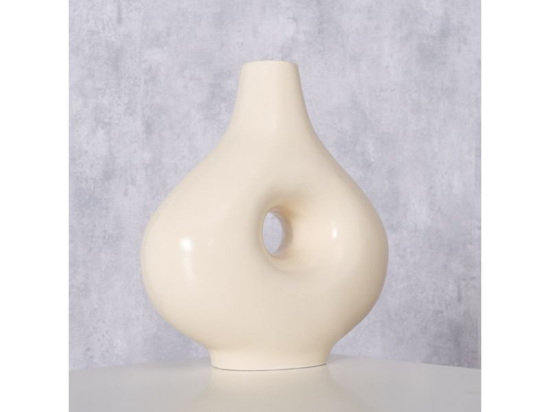 Boltze Vase Abela 21 cm, Crème