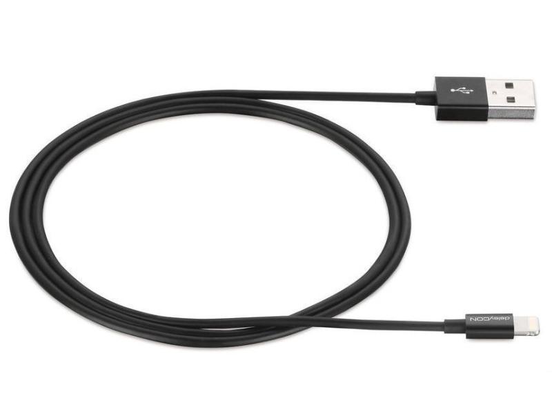 deleyCON USB 2.0-Kabel USB A - Lightning 2 m