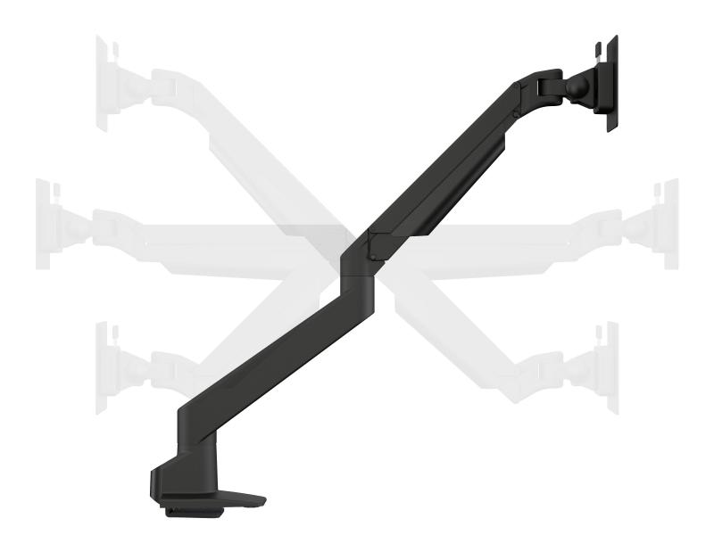 Multibrackets Tischhalterung Gas Lift Arm Single bis 21 kg – Schwarz