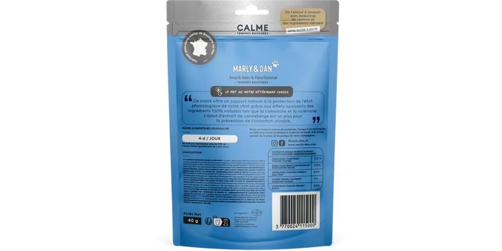 Marly &amp; Dan Katzen-Snack Calmness, 40 g