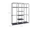 Songmics Regal 150 cm x 175 cm, Schwarz