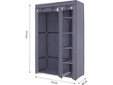 Songmics Regal 110 cm x 175 cm, Grau