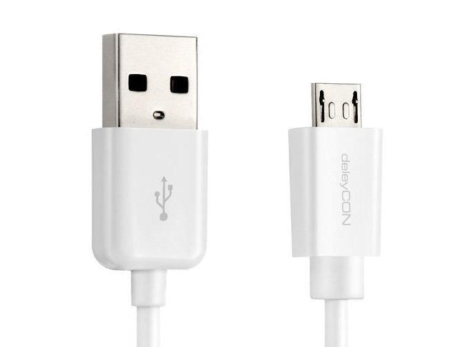 deleyCON USB 2.0-Kabel USB A - Micro-USB B 0.15 m