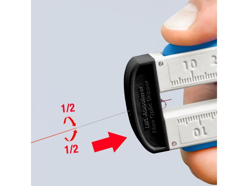 Knipex Abisolierwerkzeug für Glasfaserkabel 190 mm, Ø 0.125 mm