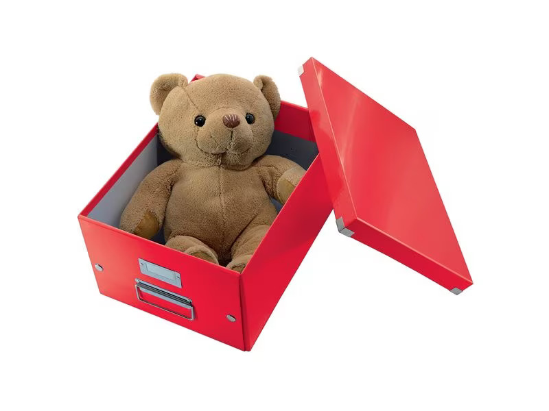 Leitz Archivschachtel WOW Cube L, metallic Rot