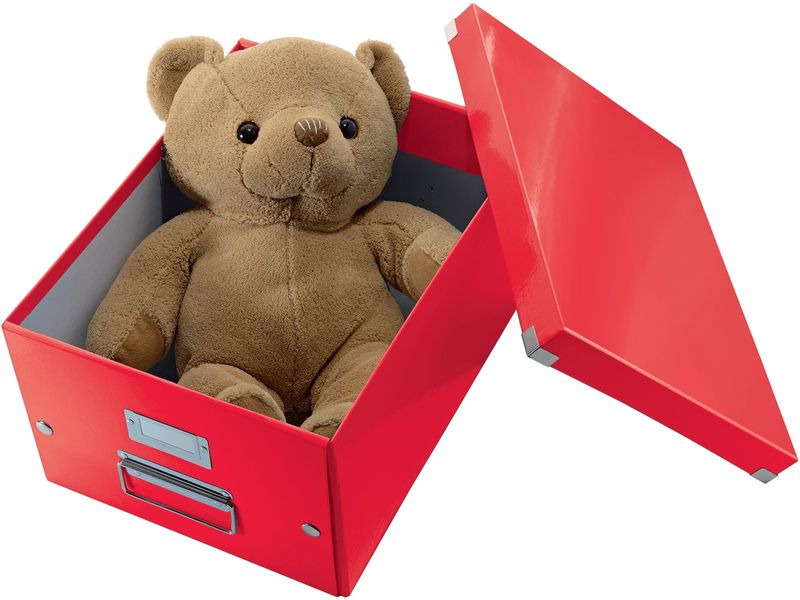 Leitz Archivschachtel WOW Cube L, metallic Rot