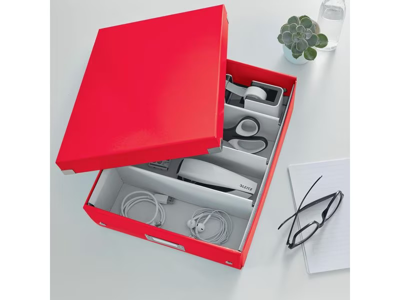 Leitz Archivschachtel WOW A7, metallic Rot