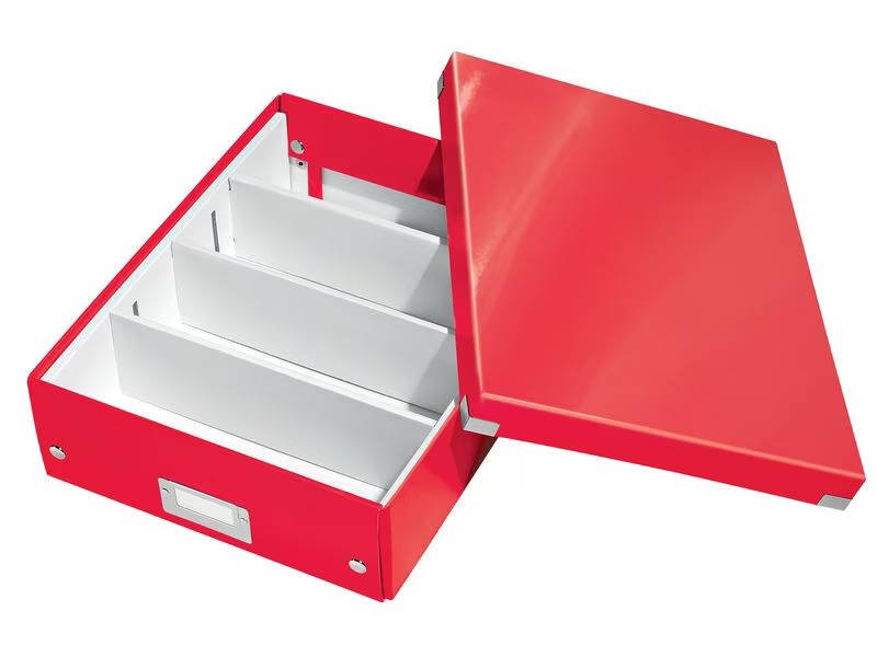 Leitz Archivschachtel WOW A7, metallic Rot