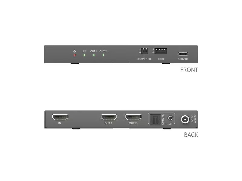 PureTools Splitter PT-SP-HD12-48G 1 x 2 HDMI 2.1 - 48Gbps - 8K