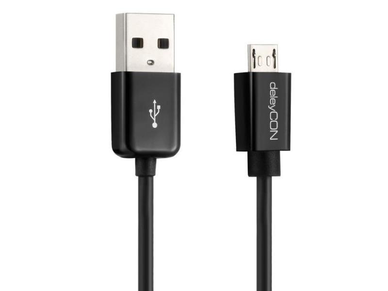 deleyCON USB 2.0-Kabel USB A - Micro-USB B 2 m