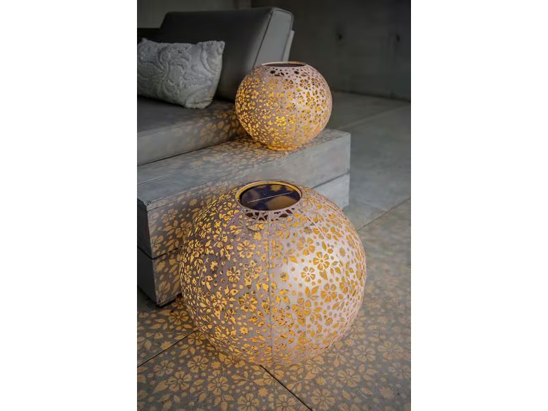 STT Windlicht Solar Antic Ball Carrera Ø 40 cm, Hellrosa
