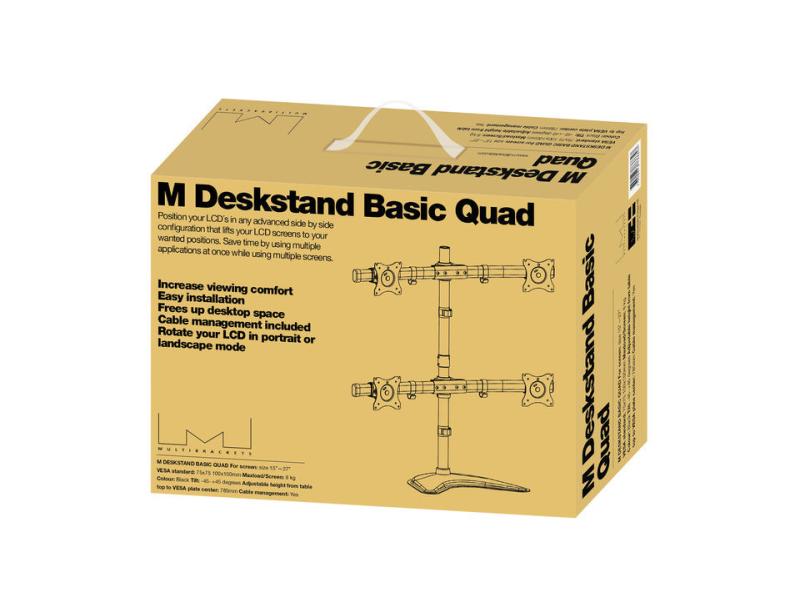 Multibrackets Tischständer Basic Quad bis 8 kg – Schwarz