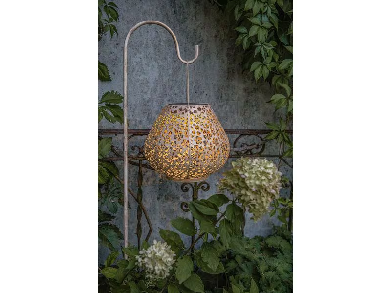 STT Laterne Solar Antic Carrera, 24 cm, Hellrosa