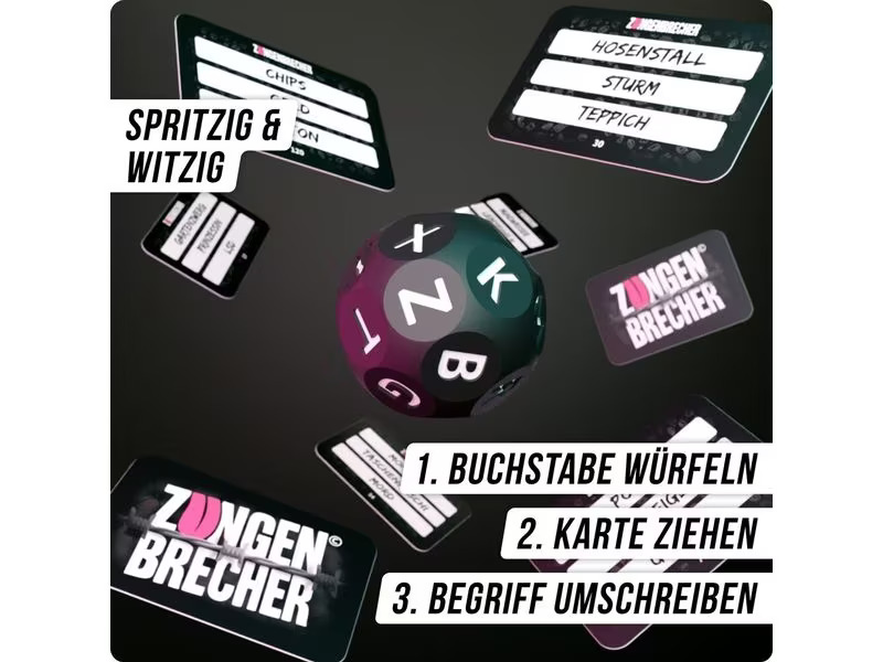 Denkriesen Partyspiel Zungenbrecher - «Raus mit der Sprache» -DE-
