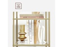 VASAGLE Regal 30 cm x 124.5 cm, Gold