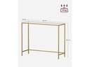 VASAGLE Konsolentisch 80 cm x 100 cm, Gold