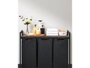 Songmics Wäschekorb  38 l, Braun/Schwarz
