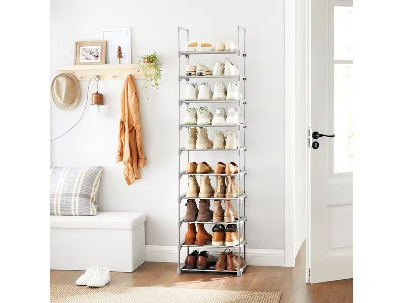 Songmics Schuhregal 30 cm x 174 cm, Grau