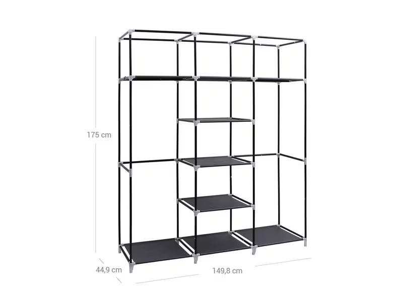 Songmics Regal 150 cm x 175 cm, Grey