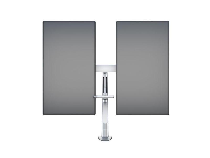 Multibrackets Tischständer Gas Lift Arm + Duo Crossbar 2 bis 7 kg – Weiss