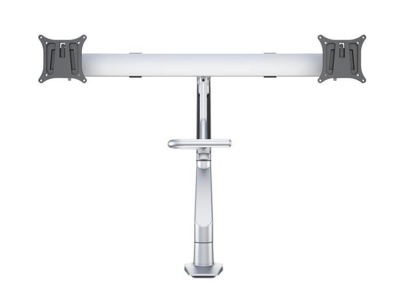 Multibrackets Tischständer Gas Lift Arm + Duo Crossbar 2 bis 7 kg – Weiss