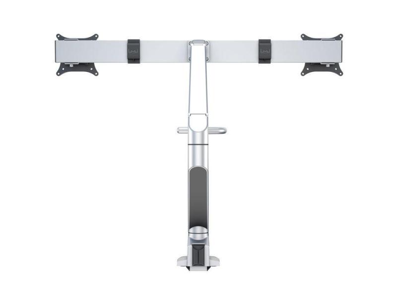 Multibrackets Tischständer Gas Lift Arm + Duo Crossbar 2 bis 7 kg – Weiss