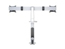 Multibrackets Tischständer Gas Lift Arm + Duo Crossbar 2 bis 7 kg – Weiss
