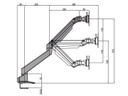 Multibrackets Tischständer Gas Lift Arm + Duo Crossbar 2 bis 7 kg – Weiss