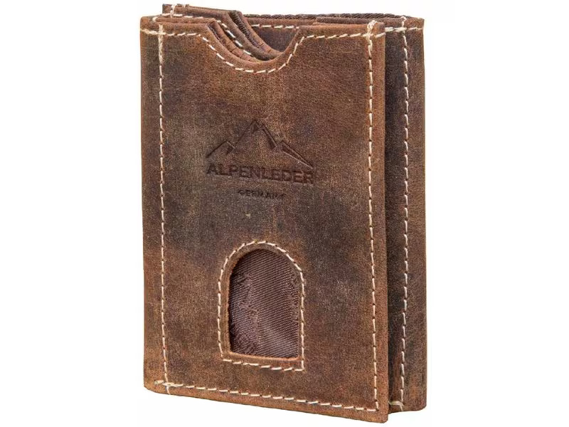 Alpenleder Portemonnaie Pocket Old Havanna