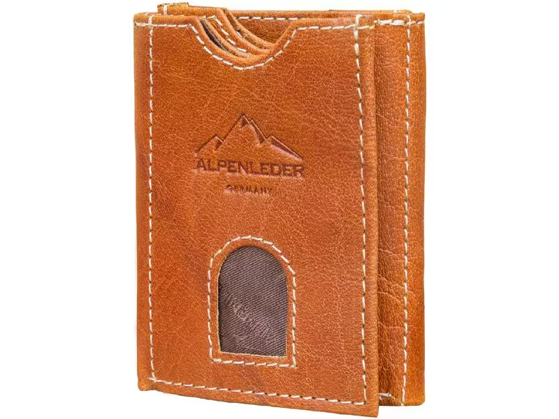 Alpenleder Portemonnaie Pocket Cognac