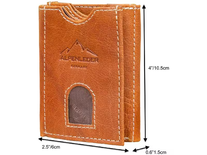 Alpenleder Portemonnaie Pocket Cognac