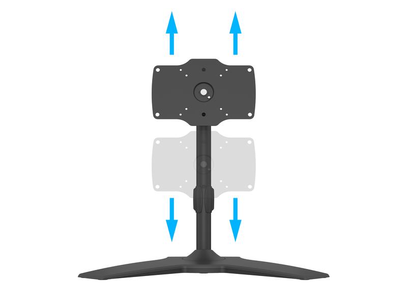 Multibrackets Tischständer Single bis 15 kg – Schwarz