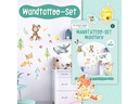 Papierdrachen Wandtattoo-Set Waldtiere