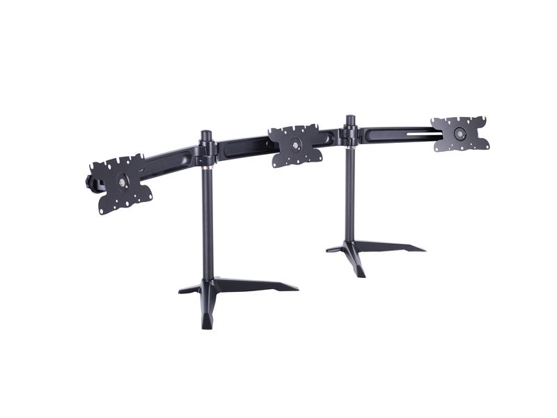 Multibrackets Tischständer Triple L bis 24 kg – Schwarz