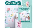 Papierdrachen Wandtattoo-Set Meerjungfrau