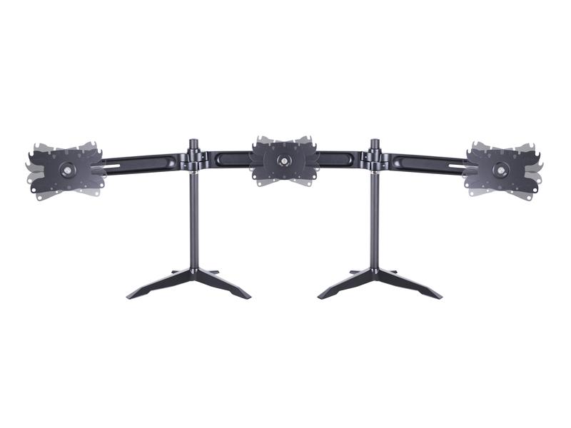 Multibrackets Tischständer Triple L bis 24 kg – Schwarz
