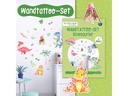 Papierdrachen Wandtattoo-Set Dinosaurier