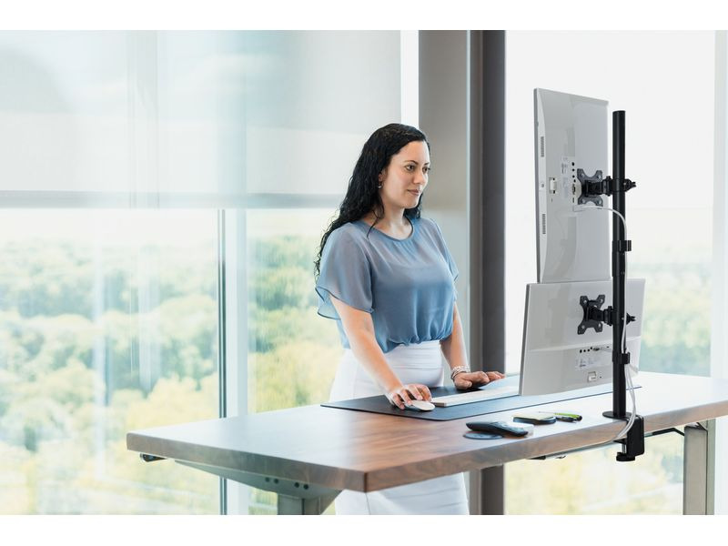 Kensington Vertikaler Dual Monitorarm bis 9 kg – Schwarz