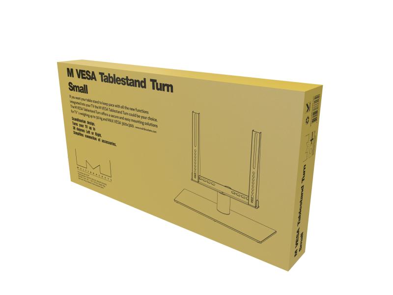 Multibrackets Tischständer Turn Black Small bis 30 kg – Schwarz