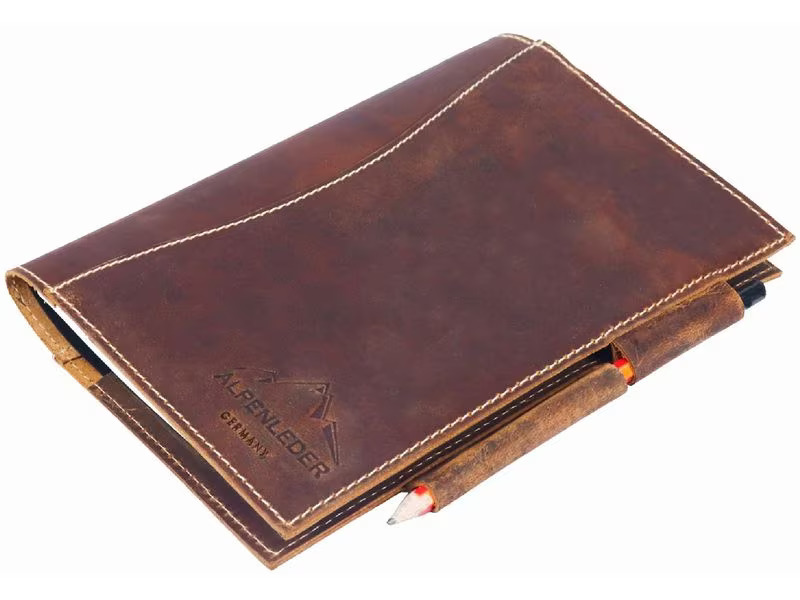 Alpenleder Notizbuch Schiller A5, liniert, Wild Camel