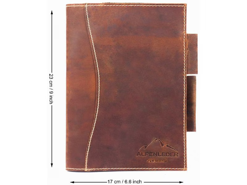 Alpenleder Notizbuch Schiller A5, liniert, Wild Camel