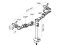 NewStar Tischhalterung FPMA-D935DG bis 12 kg – Silber